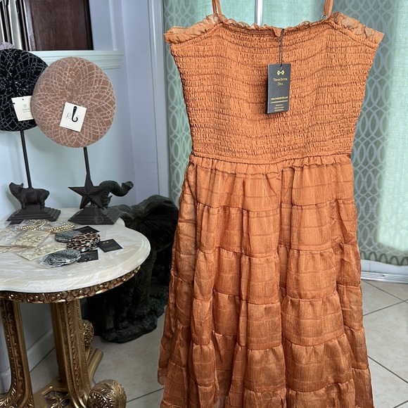 SLEEVELESS V-NECK RUFFLE TIERED MINI DRESS - Picture 7 of 7